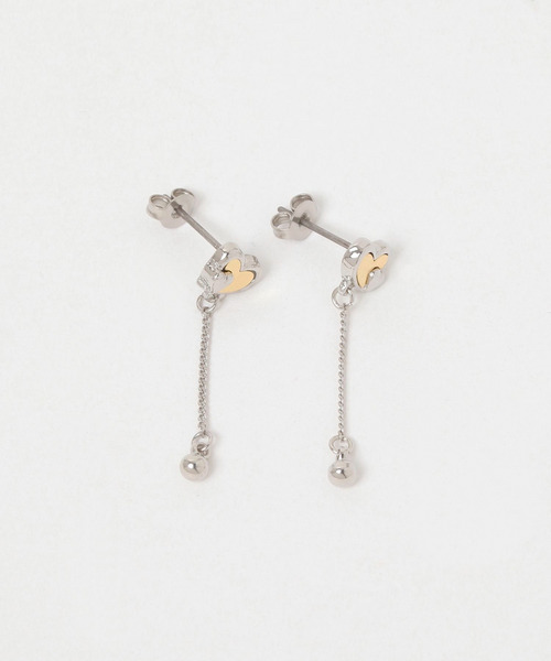 ハートチェーンピアス