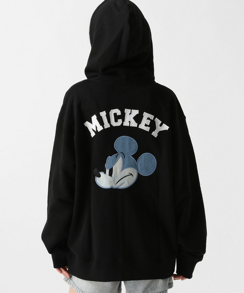 【Disney】【UNISEX】フロントジップ裏毛パーカー 詳細画像