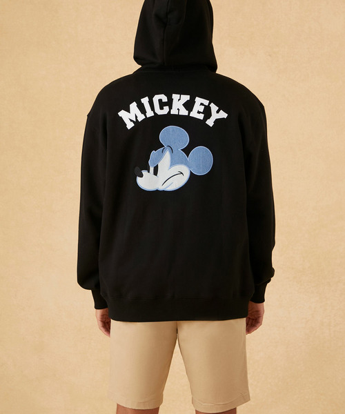 【Disney】【UNISEX】フロントジップ裏毛パーカー 詳細画像