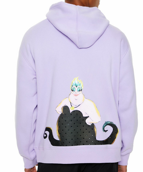 【Disney Villains】【UNISEX】アースラ裏毛フーディー 詳細画像