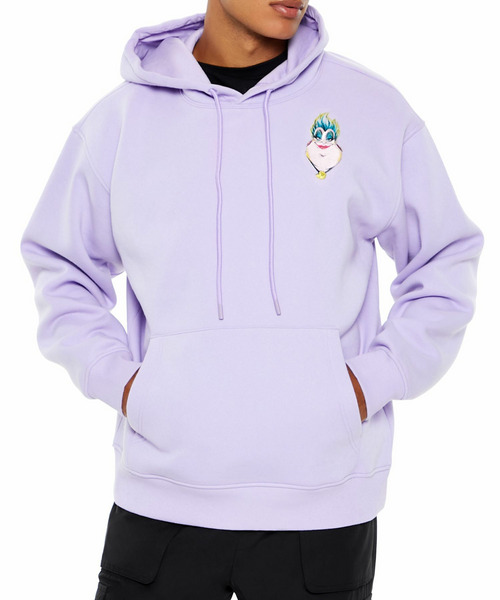 【Disney Villains】【UNISEX】アースラ裏毛フーディー 詳細画像