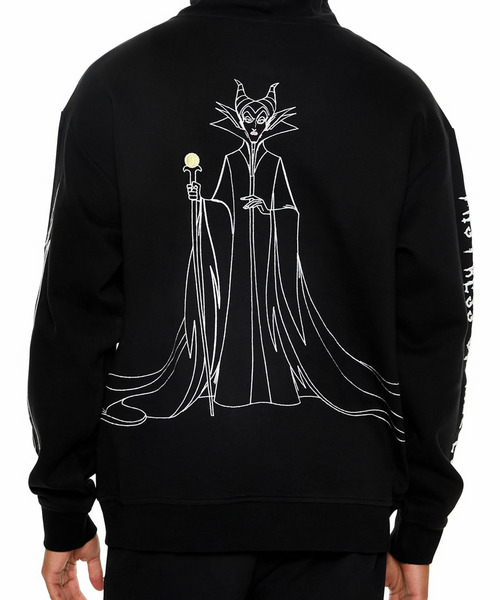 【Disney Villains】【UNISEX】マレフィセント裏毛フーディー 詳細画像