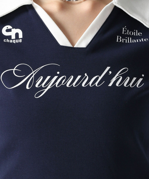スキッパー配色Ｔシャツ 詳細画像