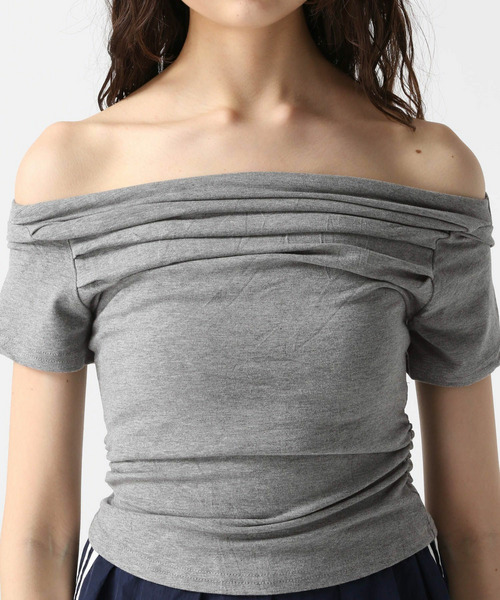 華奢見えオフショルＴシャツ 詳細画像