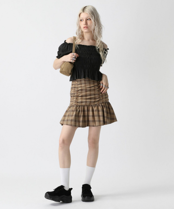 シャーリングシフォンブラウス 詳細画像 27