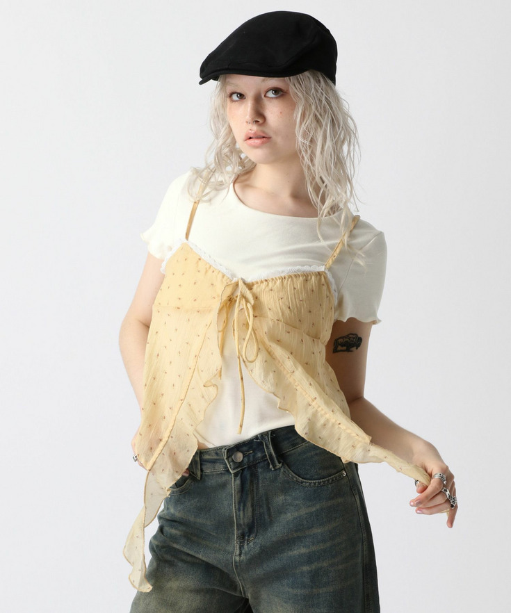 花柄キャミ2P Tシャツ 詳細画像 9