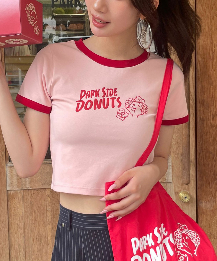 【Cafeコラボ】【PARK SIDE DONUTS】Tシャツ 詳細画像 ピンク20 1