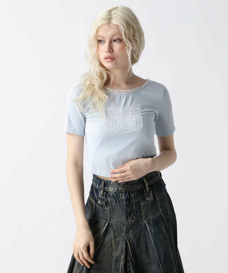 フーディコンパクトTシャツ 詳細画像 ブルー80 1