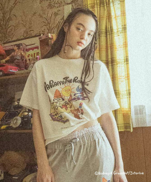 【パラッパラッパー】ピグメント加工グラフィックTシャツ