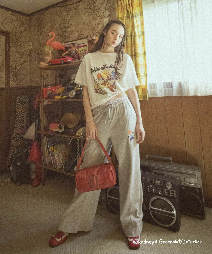 【パラッパラッパー】ピグメント加工グラフィックTシャツ 詳細画像 3