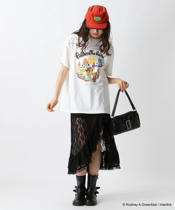 【パラッパラッパー】ピグメント加工グラフィックTシャツ 詳細画像 5