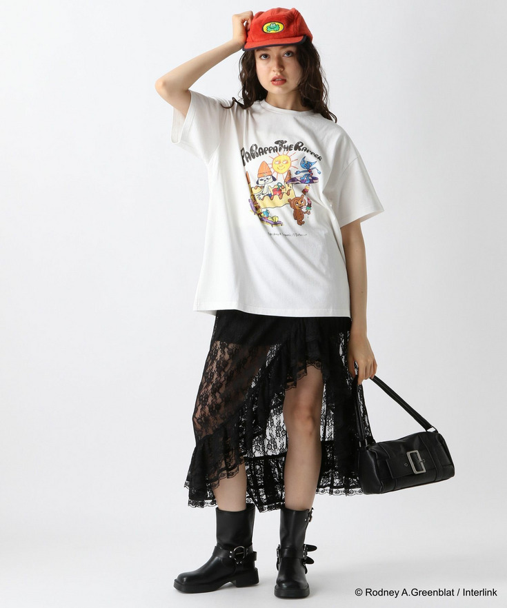 【パラッパラッパー】ピグメント加工グラフィックTシャツ 詳細画像 6