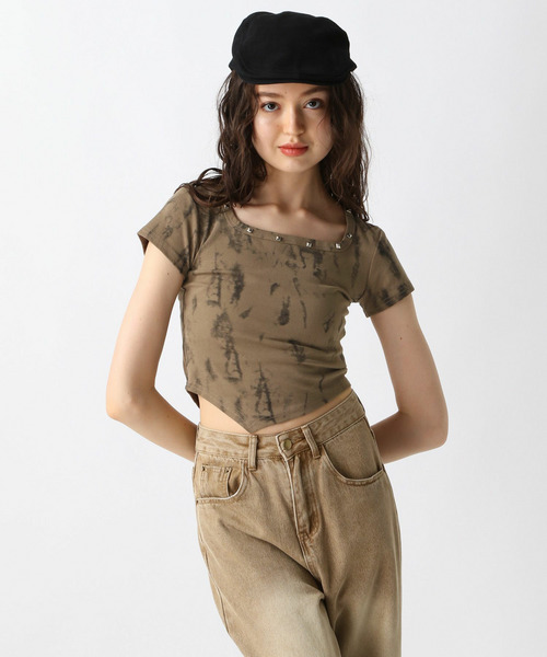【先行予約】スタッズスクエアＴシャツ 詳細画像